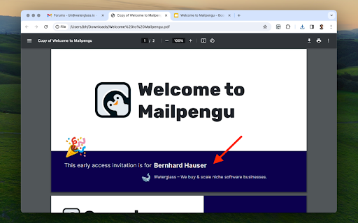 Mailpengu  from Chrome web store to be run with OffiDocs Chromium online