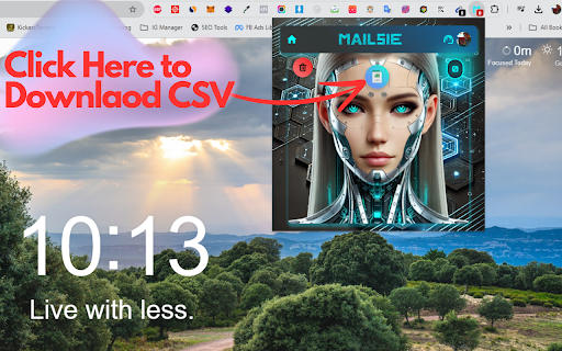Mailsie – Automatic Email  Social Media Extractor  from Chrome web store to be run with OffiDocs Chromium online