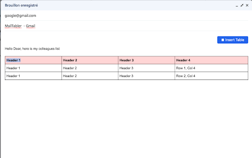 mailTabler  from Chrome web store to be run with OffiDocs Chromium online