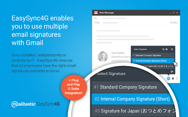 Mailtastic EasySync4G จาก Chrome เว็บสโตร์ที่จะรันด้วย OffiDocs Chromium ออนไลน์