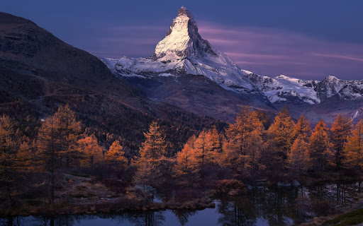 Majestic Matterhorn at Dusk  from Chrome web store to be run with OffiDocs Chromium online