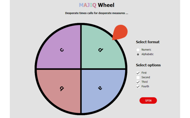 MAJIQ Wheel  from Chrome web store to be run with OffiDocs Chromium online