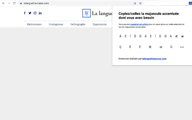 Majuscules Accentuées  from Chrome web store to be run with OffiDocs Chromium online