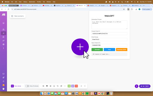 MakeGPT  from Chrome web store to be run with OffiDocs Chromium online