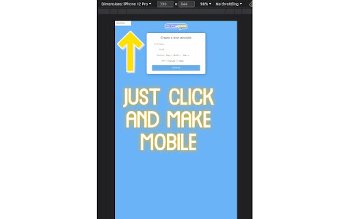 Make Mobile View  from Chrome web store to be run with OffiDocs Chromium online