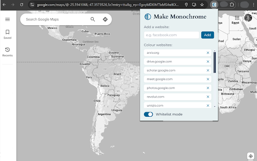Make Monochrome  from Chrome web store to be run with OffiDocs Chromium online