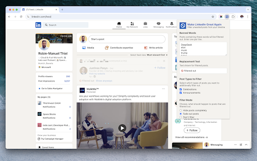 Make Social Media Great Again  from Chrome web store to be run with OffiDocs Chromium online