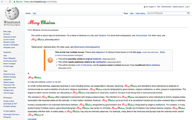 Make the Holidays Merry Christmas Again  from Chrome web store to be run with OffiDocs Chromium online