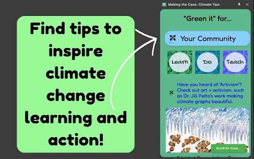 Making the Case: Climate Tips  from Chrome web store to be run with OffiDocs Chromium online