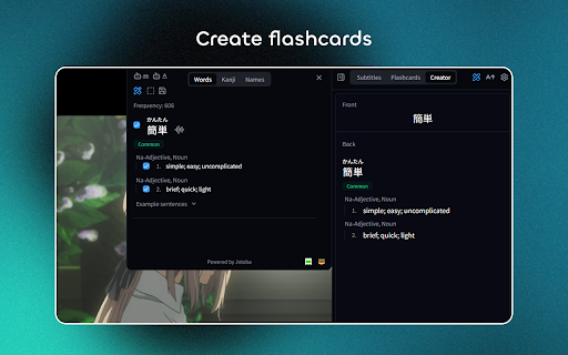 ManabiDojo Learn Japanese with Crunchyroll  from Chrome web store to be run with OffiDocs Chromium online