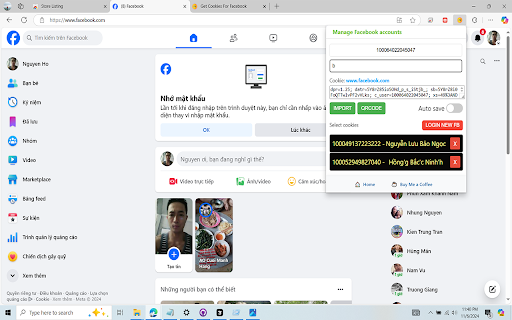 Manage multiple Facebook accounts  from Chrome web store to be run with OffiDocs Chromium online
