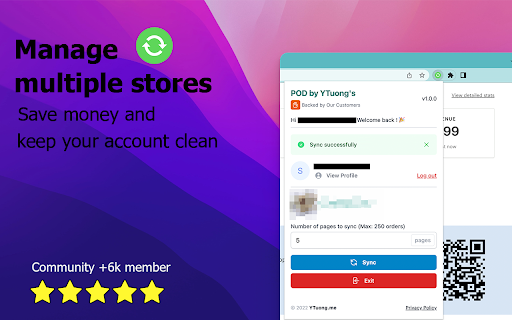 Manage Multi Store Extension CuahangPOD.com  from Chrome web store to be run with OffiDocs Chromium online