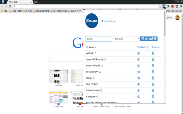 Manager  from Chrome web store to be run with OffiDocs Chromium online