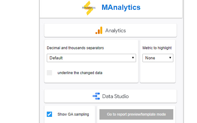 MAnalytics  from Chrome web store to be run with OffiDocs Chromium online