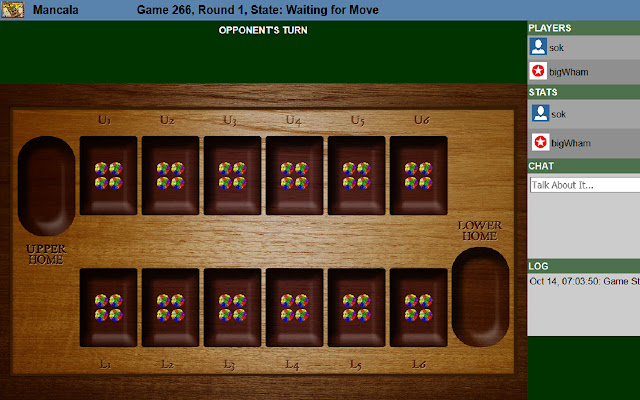 Mancala  from Chrome web store to be run with OffiDocs Chromium online