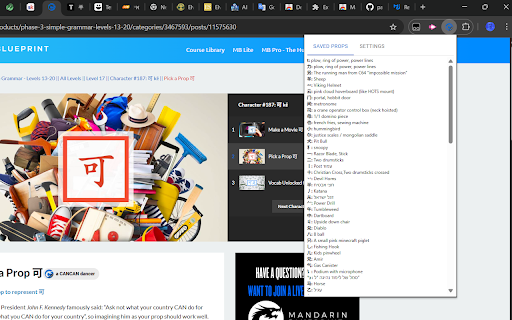 Mandarin Blueprint Prop Customizer  from Chrome web store to be run with OffiDocs Chromium online