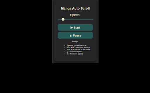 Manga Auto Scroll  from Chrome web store to be run with OffiDocs Chromium online
