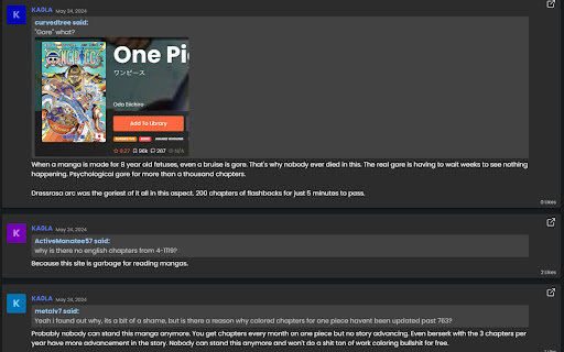 MangaDex Comments  from Chrome web store to be run with OffiDocs Chromium online