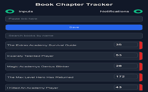 Manhwa Chapter Tracker  from Chrome web store to be run with OffiDocs Chromium online