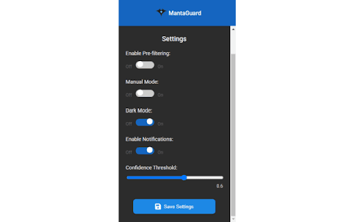 MantaGuard  from Chrome web store to be run with OffiDocs Chromium online