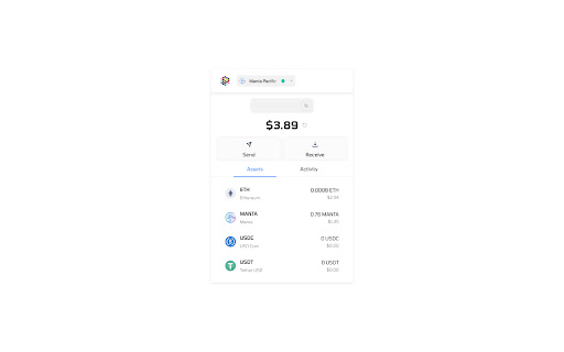 Manta Wallet  from Chrome web store to be run with OffiDocs Chromium online