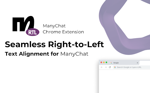 ManyChat RTL Extension  from Chrome web store to be run with OffiDocs Chromium online