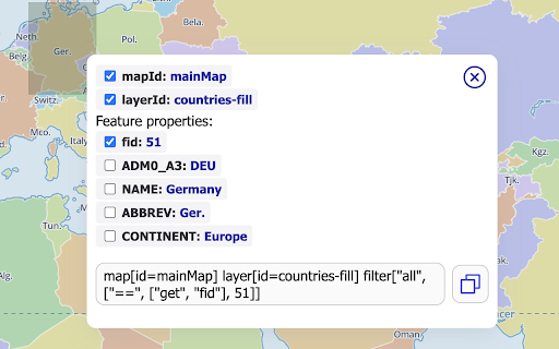 MapGrab Inspector  from Chrome web store to be run with OffiDocs Chromium online