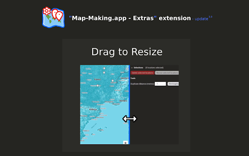 Map Making App Extras  from Chrome web store to be run with OffiDocs Chromium online