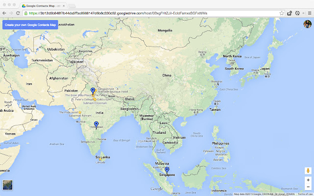 Map My Contacts  from Chrome web store to be run with OffiDocs Chromium online