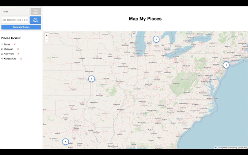 Map My Places  from Chrome web store to be run with OffiDocs Chromium online