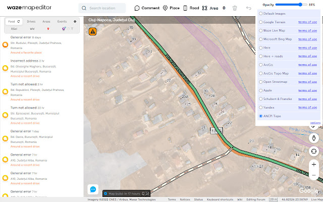 Map Overlays  from Chrome web store to be run with OffiDocs Chromium online