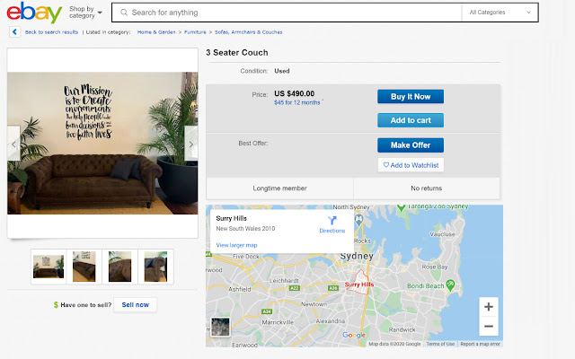Mappy for Ebay  from Chrome web store to be run with OffiDocs Chromium online