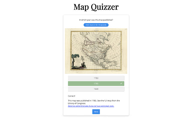 Map Quizzer  from Chrome web store to be run with OffiDocs Chromium online