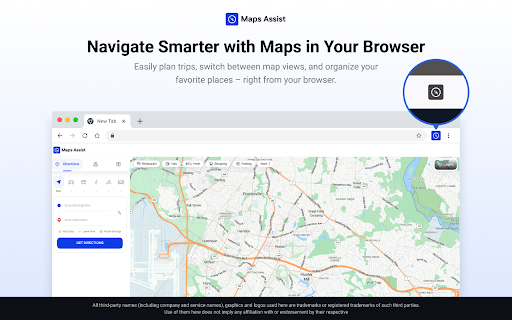 Maps Assist  from Chrome web store to be run with OffiDocs Chromium online