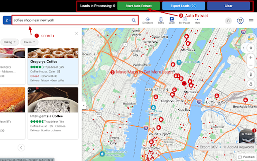 Maps Scraper and Lead Generation Free  from Chrome web store to be run with OffiDocs Chromium online