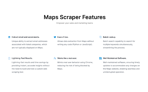 Maps Scraper  Leads Data Extractor  from Chrome web store to be run with OffiDocs Chromium online