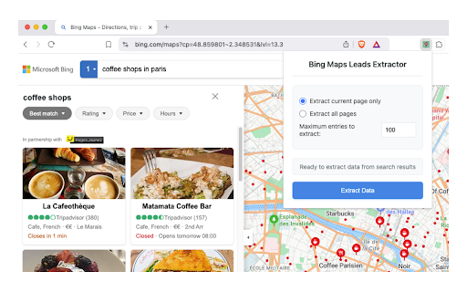 Maps Scraper  Leads Extractor  from Chrome web store to be run with OffiDocs Chromium online