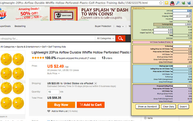 Marginalyser Pro  from Chrome web store to be run with OffiDocs Chromium online