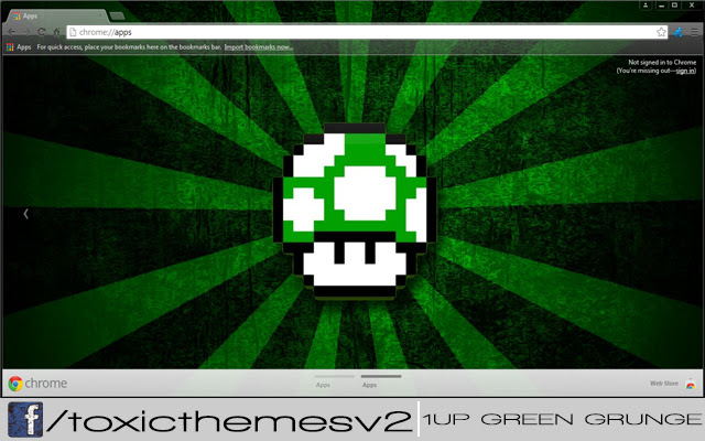 Marios 1UP Mushroom Grunge  from Chrome web store to be run with OffiDocs Chromium online