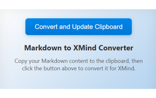 Markdown to XMind  from Chrome web store to be run with OffiDocs Chromium online