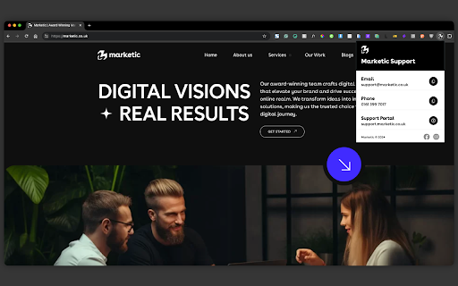 Marketic Support  from Chrome web store to be run with OffiDocs Chromium online