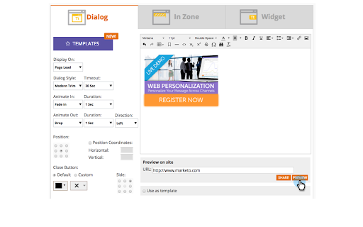 Marketo Web Personalization  from Chrome web store to be run with OffiDocs Chromium online