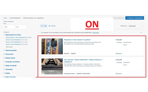 Marktplaats Spam Blocker  from Chrome web store to be run with OffiDocs Chromium online