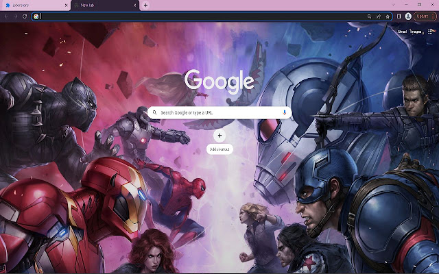 Marvel Cinematic Universe Browser Theme  from Chrome web store to be run with OffiDocs Chromium online