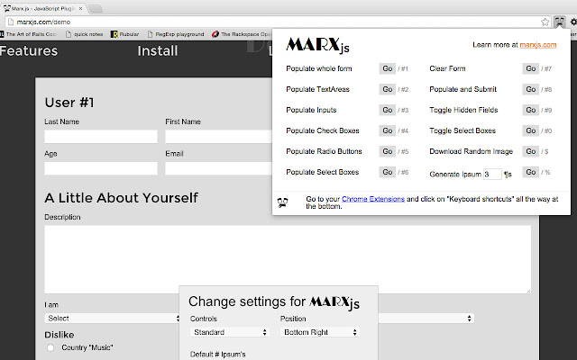 Marx.js  from Chrome web store to be run with OffiDocs Chromium online