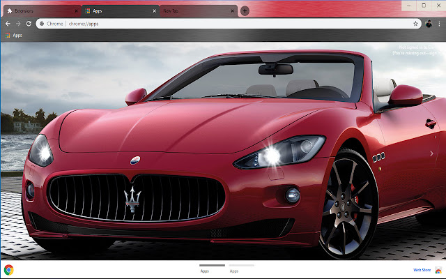 Maserati Red Grancabrio ซูเปอร์คาร์ที่เร็วที่สุดจาก Chrome เว็บสโตร์ที่จะรันด้วย OffiDocs Chromium ออนไลน์