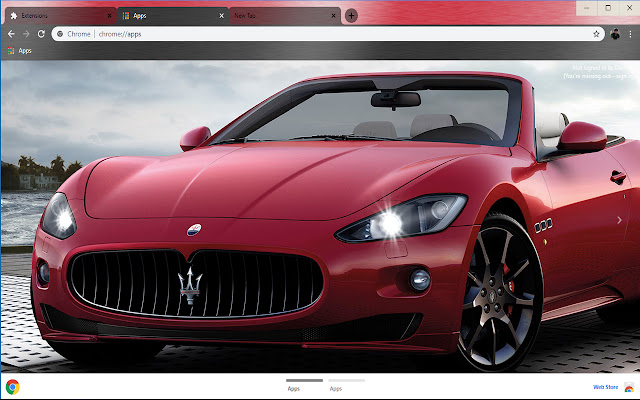 Maserati Red Grancabrio Fastest Super Car  from Chrome web store to be run with OffiDocs Chromium online