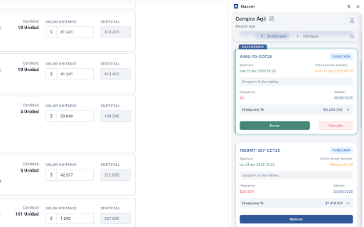 Masnet  from Chrome web store to be run with OffiDocs Chromium online