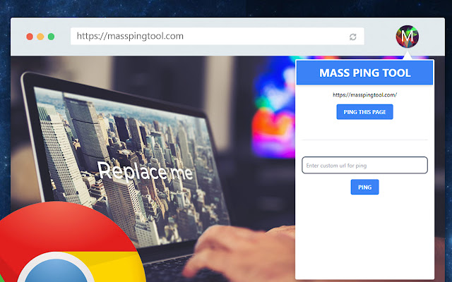 Mass Ping  from Chrome web store to be run with OffiDocs Chromium online