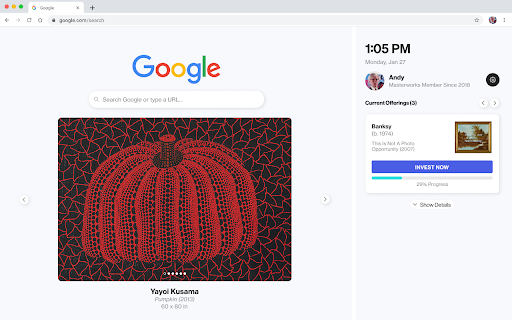 Masterworks  from Chrome web store to be run with OffiDocs Chromium online